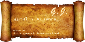 Gyurán Julianna névjegykártya